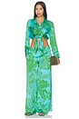 view 5 of 6 PANTALON MEGAN  in Green Reef Wave Bicolore