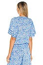 view 3 of 4 Becca Blouse in Blue Hortensia