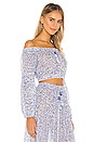 view 2 of 5 Rachel Off Shoulder Blouse in Blue Iris