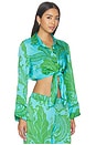 view 2 of 4 Sidonie Shirt in Green Reef Wave Bicolore