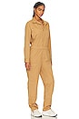 view 2 of 3 Abigail Long Sleeve Carpenter Jumpsuit in Toffee