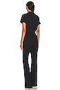 view 3 of 3 Martina Short Sleeve Flare Jumpsuit in Black