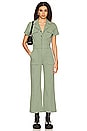 view 1 of 3 Makenna Utility Wideleg Jumpsuit in Calvary Olive