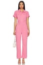 view 1 of 3 Campbell Aviator Flight Suit in Peony Pink