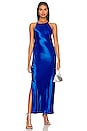 view 1 of 3 Kristi Halter Slip Dress in Cobalt