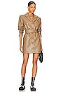 view 1 of 3 Romina Belted Blazer Dress in Taupe