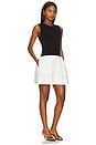 view 2 of 3 Adrienne Drop Waist Mini Dress in Noir And Le Blanc