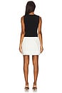 view 3 of 3 Adrienne Drop Waist Mini Dress in Noir And Le Blanc