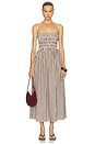 view 1 of 4 Bianca Shirred Dress in Java Stripe