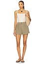 view 5 of 6 Felix Pleated Short in Soft Moss