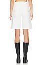 view 4 of 6 Nolan Relaxed Straight Cut Off Shorts in Paper White