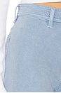 view 6 of 6 Penny High Rise Crop Horseshoe in Frost Blue