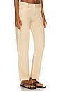 view 2 of 6 Lexi Mid Rise Bowed Straight in Sand Dollar