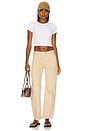 view 5 of 6 Lexi Mid Rise Bowed Straight in Sand Dollar