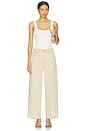 view 5 of 6 Tate Crop High Rise Bowed Wide Jeans in Dune
