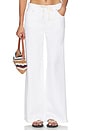 view 1 of 6 Jadyn Low Slung Palazzo Jeans With Drawcord in Optic White