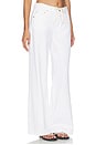 view 2 of 6 Jadyn Low Slung Palazzo Jeans With Drawcord in Optic White