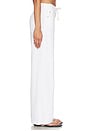 view 3 of 6 Jadyn Low Slung Palazzo Jeans With Drawcord in Optic White