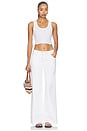 view 5 of 6 Jadyn Low Slung Palazzo Jeans With Drawcord in Optic White