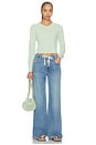 view 5 of 6 Jadyn Low Slung Palazzo Jeans With Drawcord in Expanse