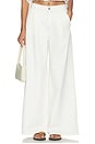 view 1 of 6 Delphine Pleated Wide Leg Jeans in Off-white