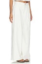 view 2 of 6 Delphine Pleated Wide Leg Jeans in Off-white
