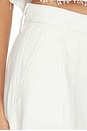 view 6 of 6 Delphine Pleated Wide Leg Jeans in Off-white