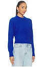 view 2 of 4 Sara Shrunken Crewneck Sweater in Azure