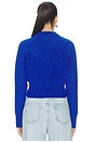 view 3 of 4 Sara Shrunken Crewneck Sweater in Azure