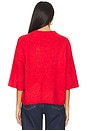 view 3 of 4 Micah Short Sleeve Crewneck Sweater in Ruby