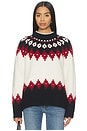 view 1 of 4 ASTRID セーター in White, Oxblood,& Fair Isle