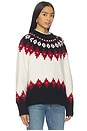 view 2 of 4 ASTRID セーター in White, Oxblood,& Fair Isle