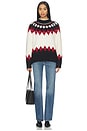 view 4 of 4 ASTRID セーター in White, Oxblood,& Fair Isle