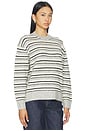 view 2 of 4 HANNA セーター in Grey & White Stripe