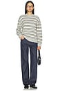 view 4 of 4 HANNA セーター in Grey & White Stripe
