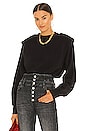 view 1 of 4 Kirsten Shoulder Pad Sweatshirt in Noir