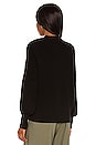 view 3 of 4 Camille V-Neck Shoulder Pad Sweater in Midnight