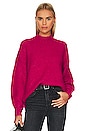 view 1 of 4 Carlen Mock Neck Sweater in Fuchsia