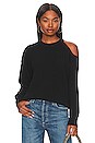 view 1 of 4 Eva Cold Shoulder Sweater in Midnight