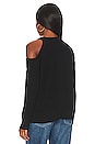 view 3 of 4 Eva Cold Shoulder Sweater in Midnight