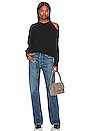 view 4 of 4 Eva Cold Shoulder Sweater in Midnight