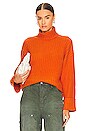 view 1 of 4 Dallas Relaxed Turtleneck Sweater in Burnt Orange
