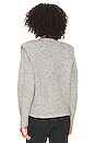 view 3 of 4 Camille V Neck Shoulder Pad Sweater in Heather Grey