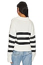 view 3 of 4 Arlo Polo Sweater in Midnight Cream Stripe