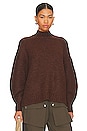 view 1 of 4 Carlen Mock Neck Sweater in Cocoa