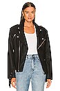 view 1 of 4 Blaine Boyfriend Moto Jacket in Slate Black