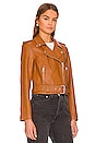 view 3 of 5 Tracy Moto Jacket in Cognac