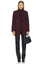 view 5 of 5 Emory Short Double Breasted Wool Coat in Claret