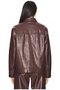 view 4 of 5 Valerie Faux Leather Bomber Jacket in Cabernet