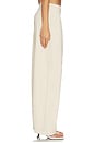view 3 of 6 Eden Plated Barrel Trouser in Parchment